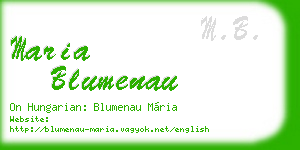 maria blumenau business card